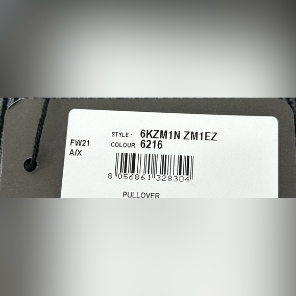 Armani Exchange Grey Black Pullover Sweatshirt Cardigan - Picture 4 of 5